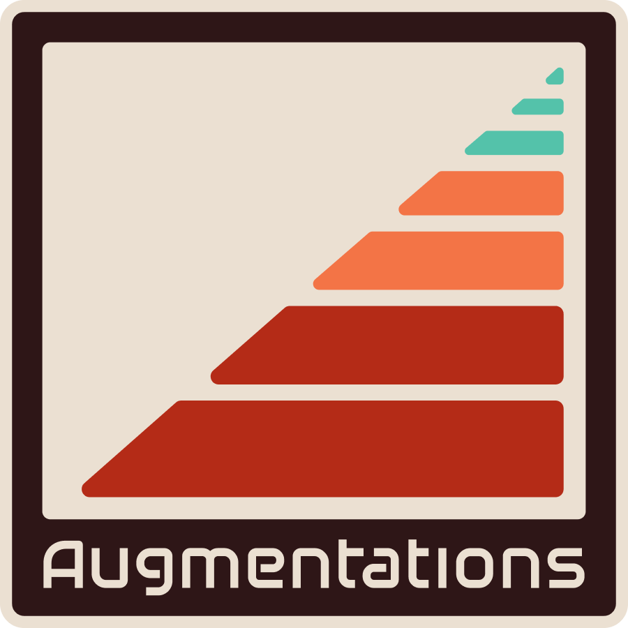 Final Augmentations mark, bars climbing to the right like a staircase