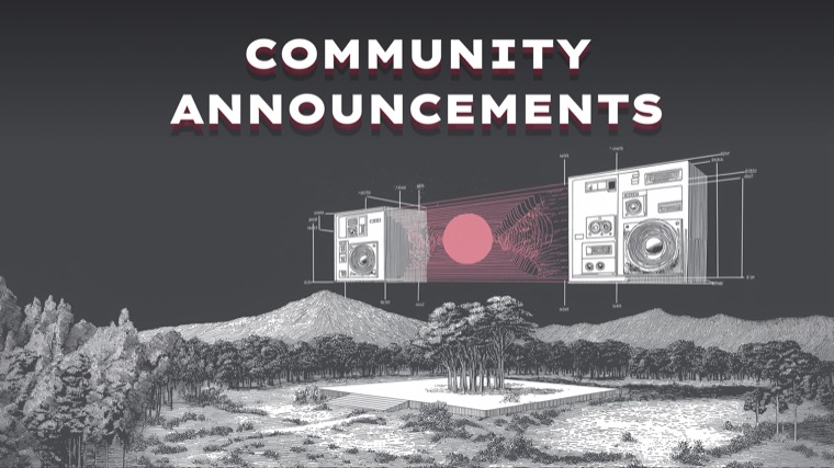 Community announcement slide